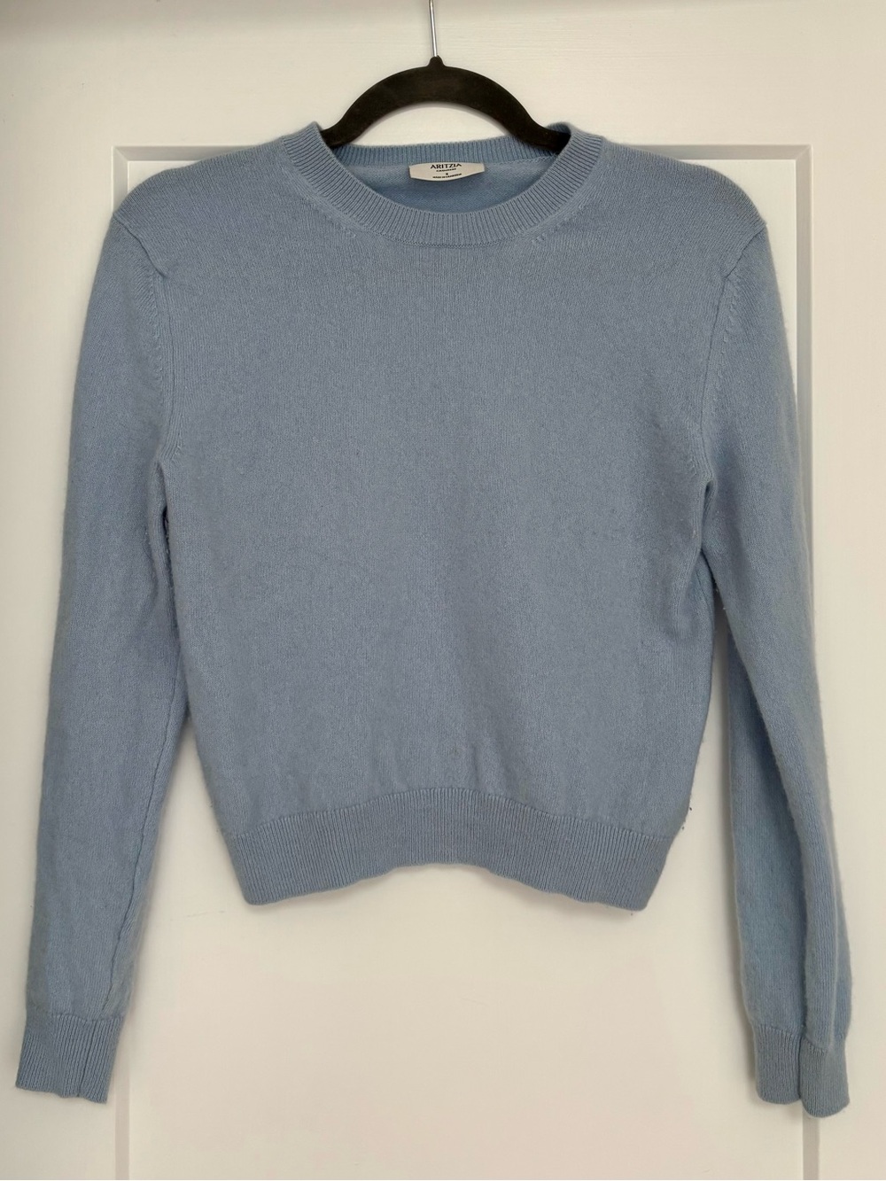 Aritzia Light Blue Bare Cashmere Crewneck Sweater